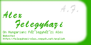 alex felegyhazi business card